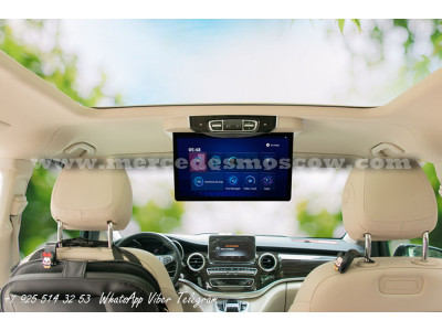 Моторизированный потолочный монитор мерседес LED 15.6' дюйма FULL HD для панорамной крыши Mercedes V-Class W447 | мерседес 447
